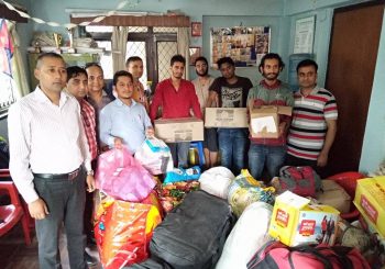 बाढी पिडितलाई फर्मास्यिटिकल प्रवन्धक संगठनको राहत