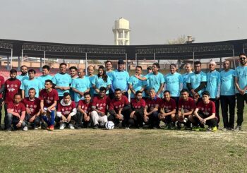 मिर्गौला दिवसमा फुटबल :  चिकित्सक र मिर्गौला प्रत्यारोपित टोली बराबरीमा