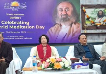 ५० हजारको ध्यान अभ्याससँगै आर्ट अफ लिभिङ नेपालले मनायो विश्व ध्यान दिवस